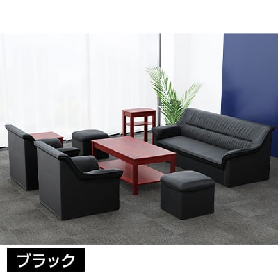 【法人様限定】プリーダ アームチェア 1人掛け レザー張り 幅750×奥行770×高さ740mm RE-1051 ソファ 応接 役員 オフィスチェア [3]