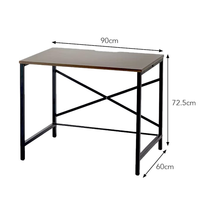 ワークデスク ブラウン M 90×60×72.5cm W1 [2]