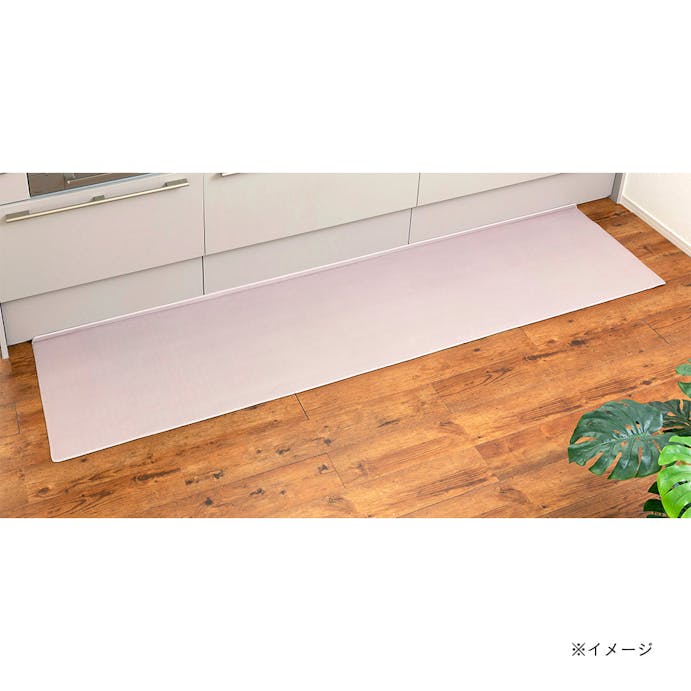 すき間を埋めるキッチンマット L-Fit ピンク 約60×240cm [5]