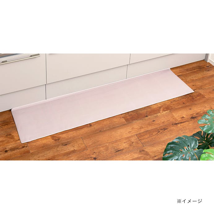 すき間を埋めるキッチンマット L-Fit ピンク 約45×180cm [5]