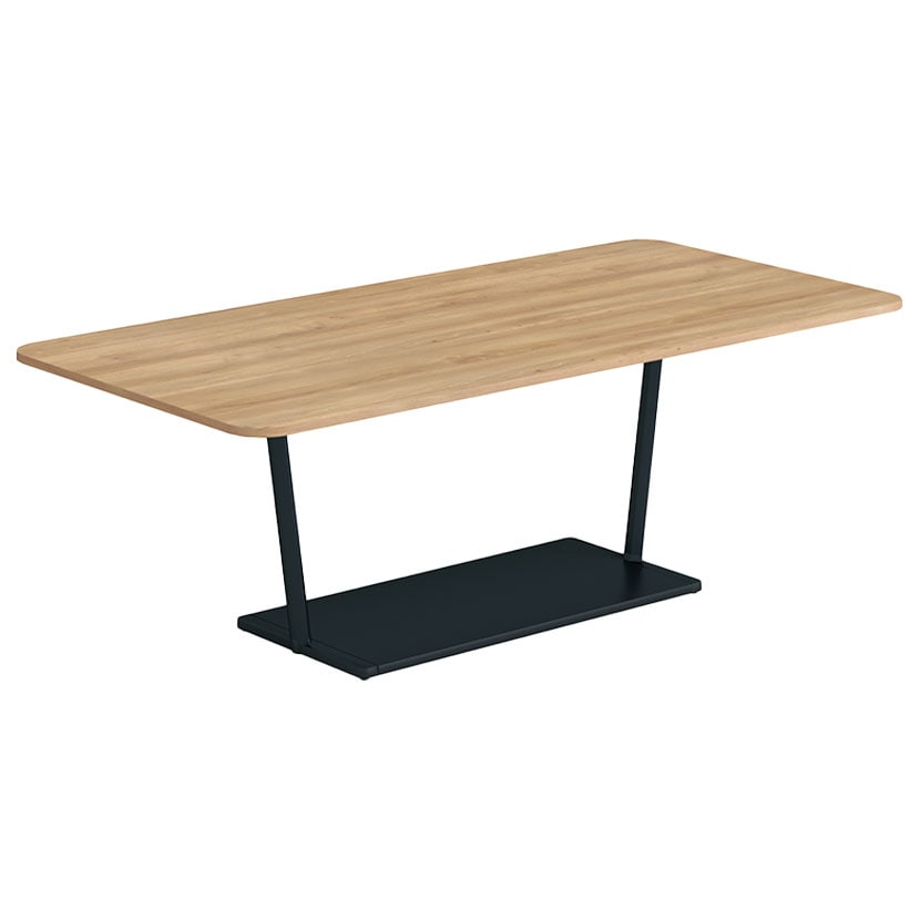 コクヨ リージョン ラウンジテーブル T字脚 ミドルローテーブル 幅1800×奥行900×高さ620mm 角形 メラミン天板 天板ティンバーミディアム LT-RG189ML [5]