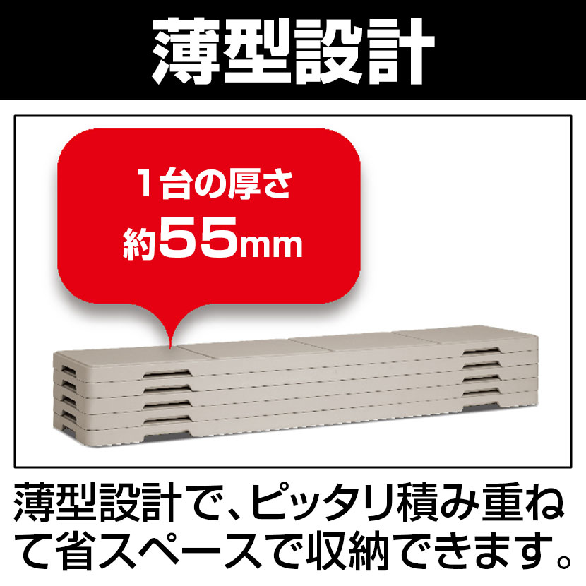 テラモト スタッキングブローベンチ 幅1800×奥行400×高さ365mm [5]