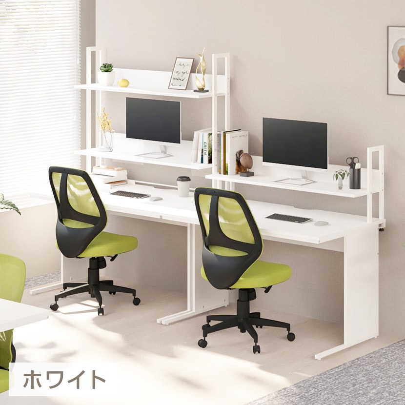 オフィスデスク 平机 幅800×奥行600×高さ700mm 配線スリット スチールフレーム ワークデスク 事務机 [4]