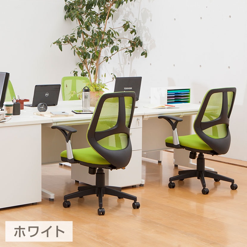 スチールデスク 平机 引き出し 幅1400×奥行700×高さ700mm 配線穴 事務机 ビジネスデスク [4]