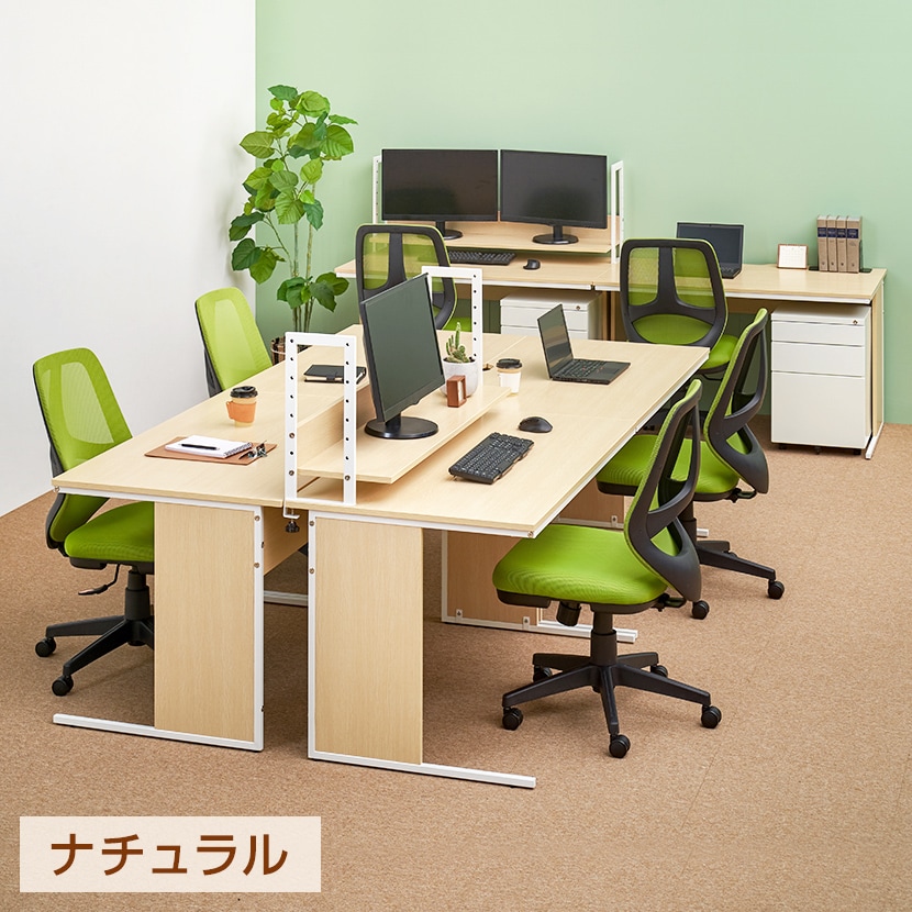 オフィスデスク 片袖机 幅1200×奥行600×高さ700mm 配線スリット スチールフレーム ワークデスク 事務机 [5]