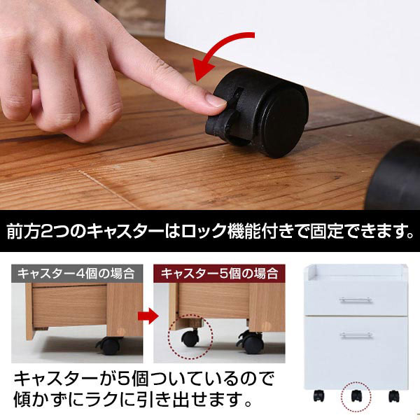 フリエル friel SGT-0125 デスク ワークデスク 学習机 平机+ワゴンセット 幅1000×奥行445×高さ725mm パネル脚 [5]