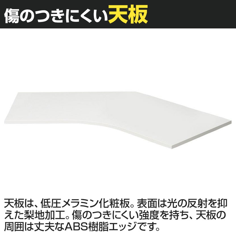 Garage(ガラージ) D3デスク 天板Aタイプ 白 アジャスター脚 幅1536mm パソコンデスク 在宅勤務 テレワーク 幅1536×奥行1061×高さ715mm [3]