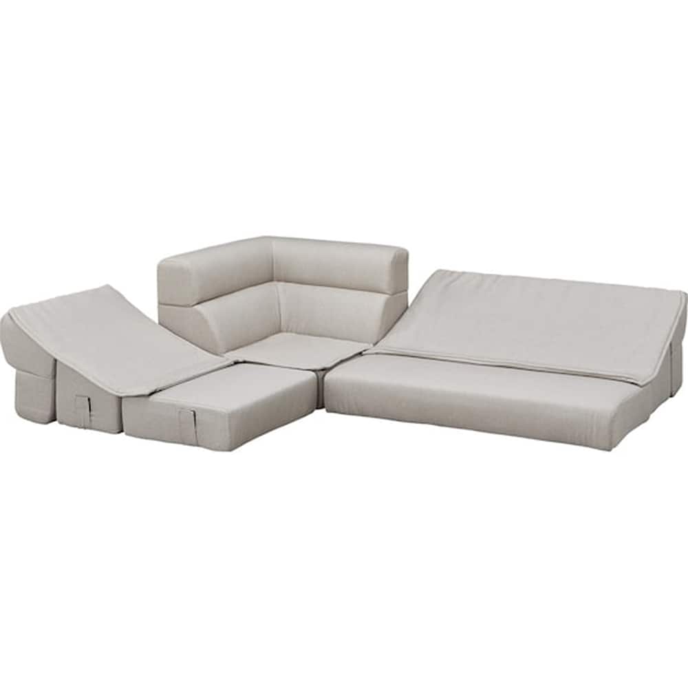 布張りローソファ3点セット(XL05 MO)　<N> [5]