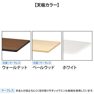 研修デスク PJ  折りたたみ キャスター付き 幕板なし 収納付き 並行スタッキング 長方形天板 幅650×奥行450×高さ720mm [2]