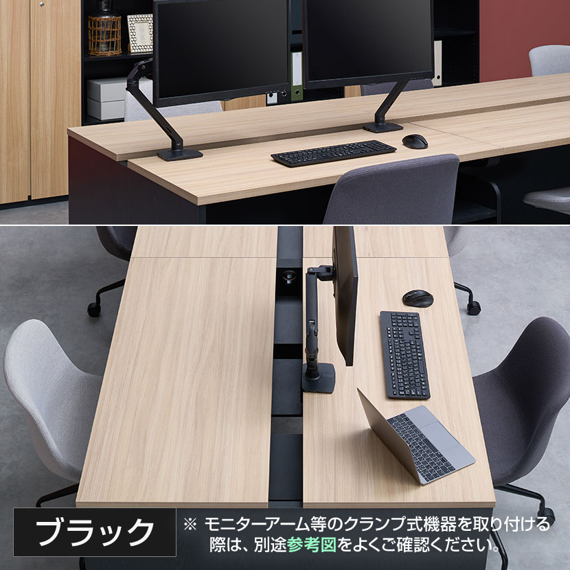 【追加/増連用】NFシリーズ フリーアドレスデスク 幅1200×奥行1200×高さ720mm  配線ボックス付き ミーティングテーブル 会議用テーブル【単体使用不可】 [4]