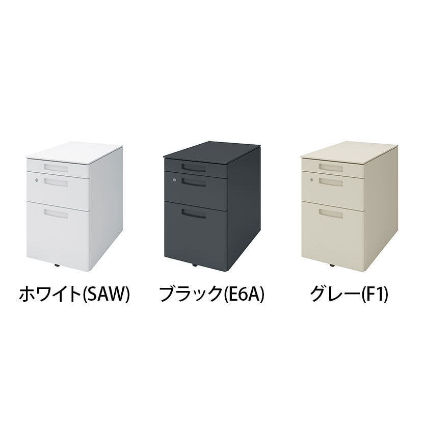 コクヨ INVENTデスク インベント V3ワゴン 3段 スチールワゴン サイドワゴン オールロック機構 幅395×奥行602×高さ600mm TKG-V3 デスク下ワゴン デスク下収納 キャスターワゴン [2]