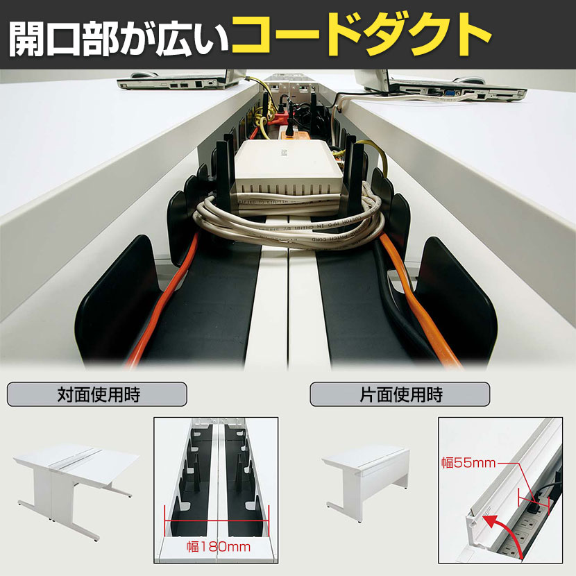 コクヨ iSデスク 両袖デスク スチールデスク A4タイプ 本体ホワイト 幅1600×奥行700×高さ720mm SD-ISN167CAAS [4]