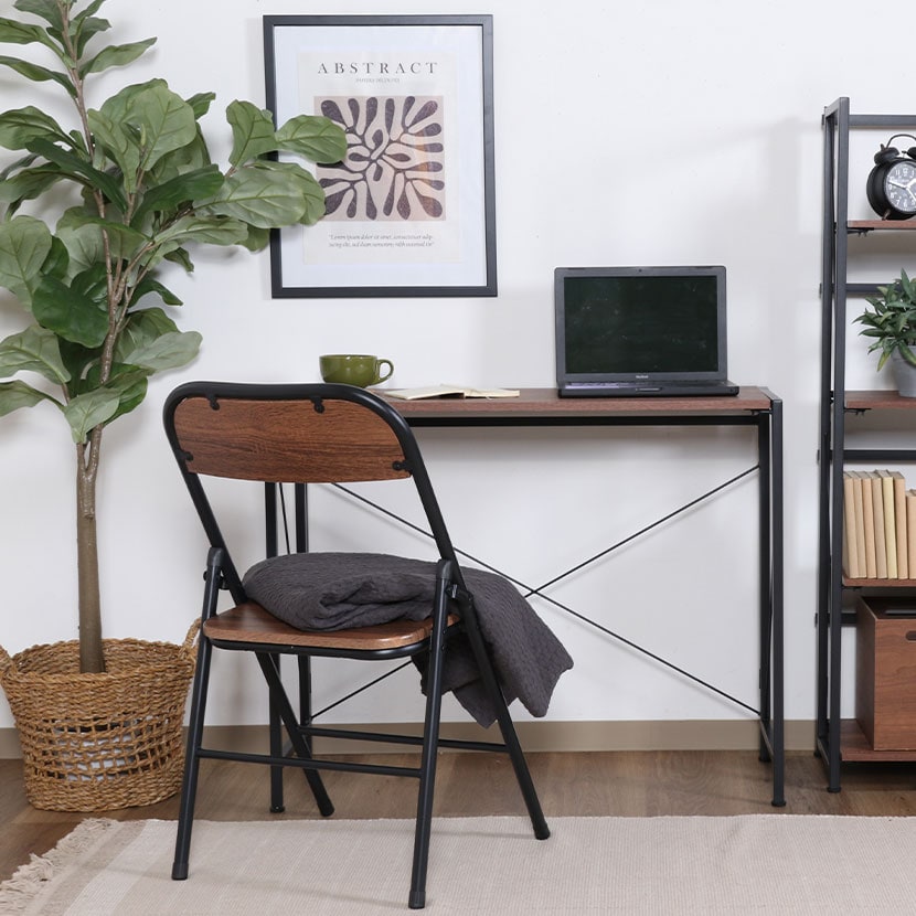 折りたたみデスク フォールディングデスク アロン シンプル設計 コンパクト 幅900×奥行410×高さ720mm [3]