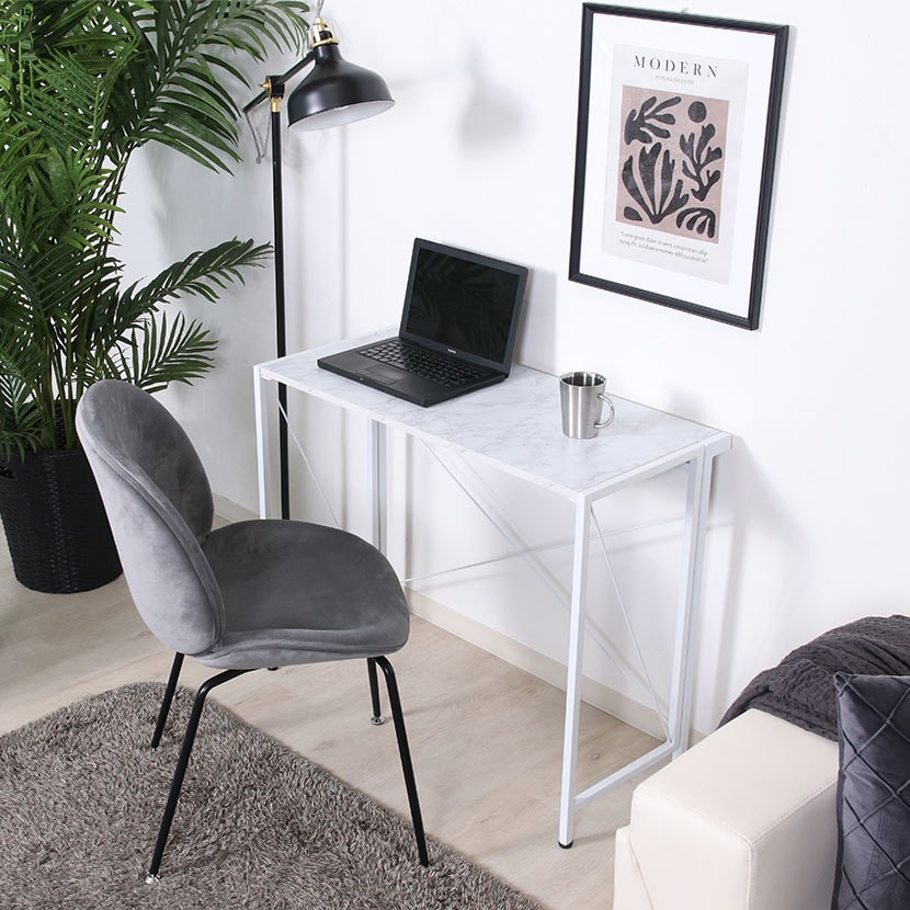 折りたたみデスク フォールディングデスク アロン シンプル設計 コンパクト 幅900×奥行410×高さ720mm [5]