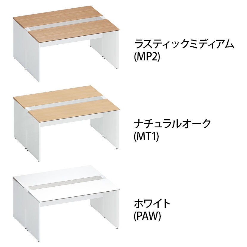 コクヨ ワークヴィスタ+ フリーアドレスデスク 基本テーブル 両面タイプ 配線カバー開閉式 幅1800×奥行1400×高さ720mm 脚ホワイト DWV-WD1814-SAW [2]