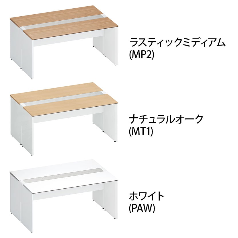 コクヨ ワークヴィスタ+ フリーアドレスデスク 基本テーブル 両面タイプ 配線カバー開閉式 幅1600×奥行1200×高さ720mm 脚ホワイト DWV-WD1612-SAW [2]