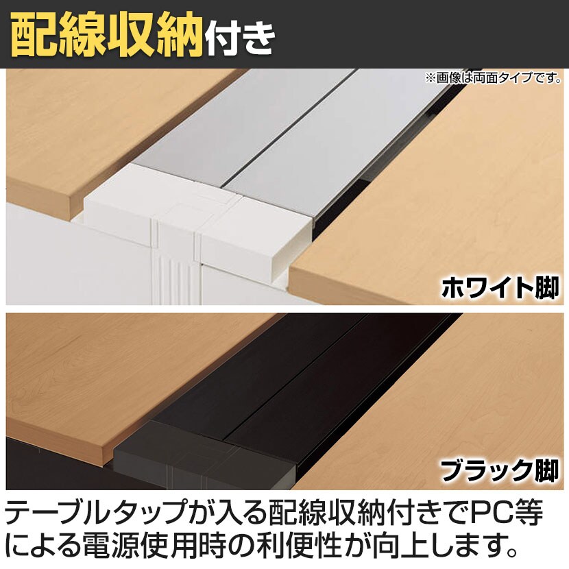 コクヨ ワークヴィスタ+ フリーアドレスデスク 基本テーブル 片面タイプ 配線カバー開閉式 幅1200×奥行725×高さ720mm 脚ホワイト DWV-WD1207-SAW [5]