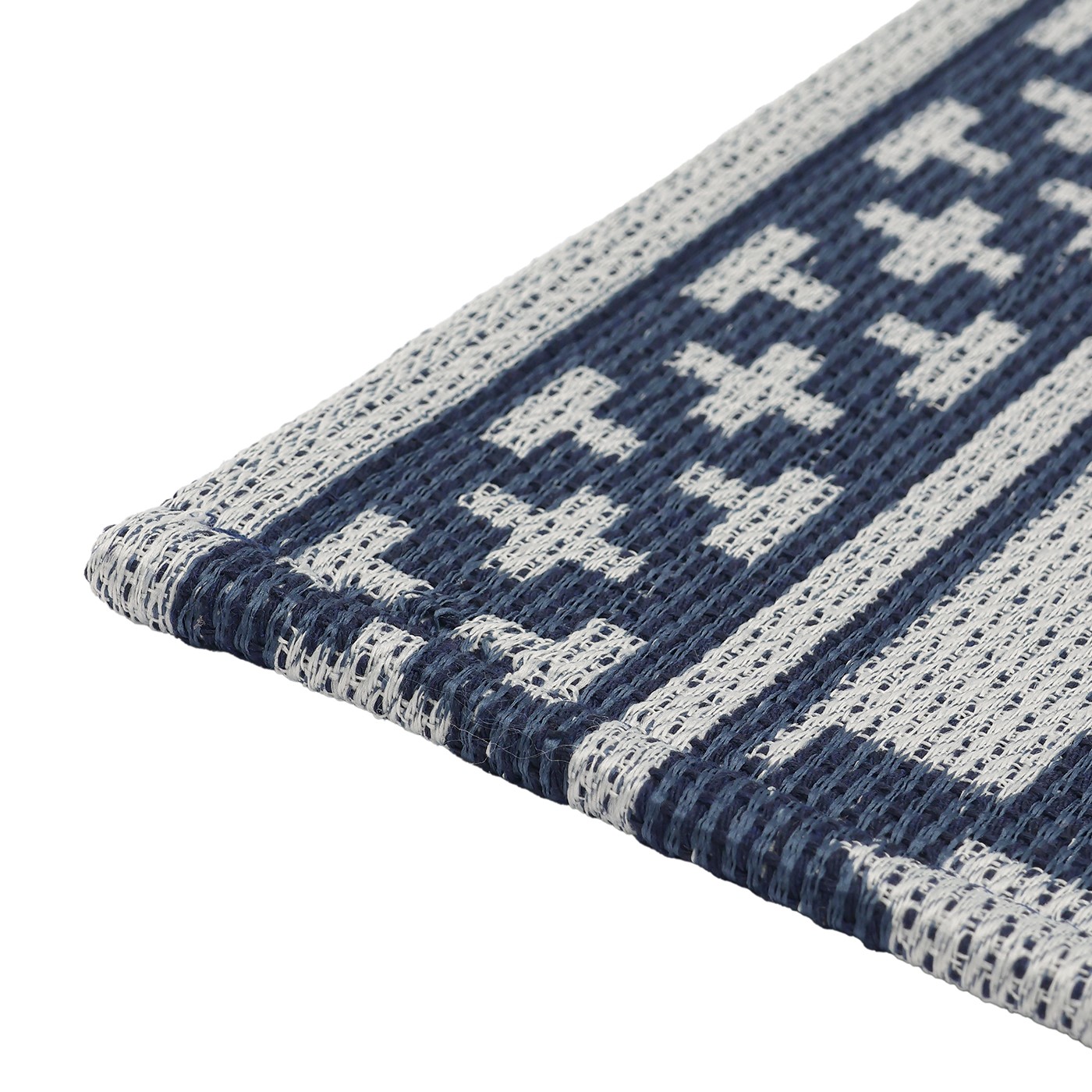 折りたたみラグ　グリーク　GY(185×185) [3]