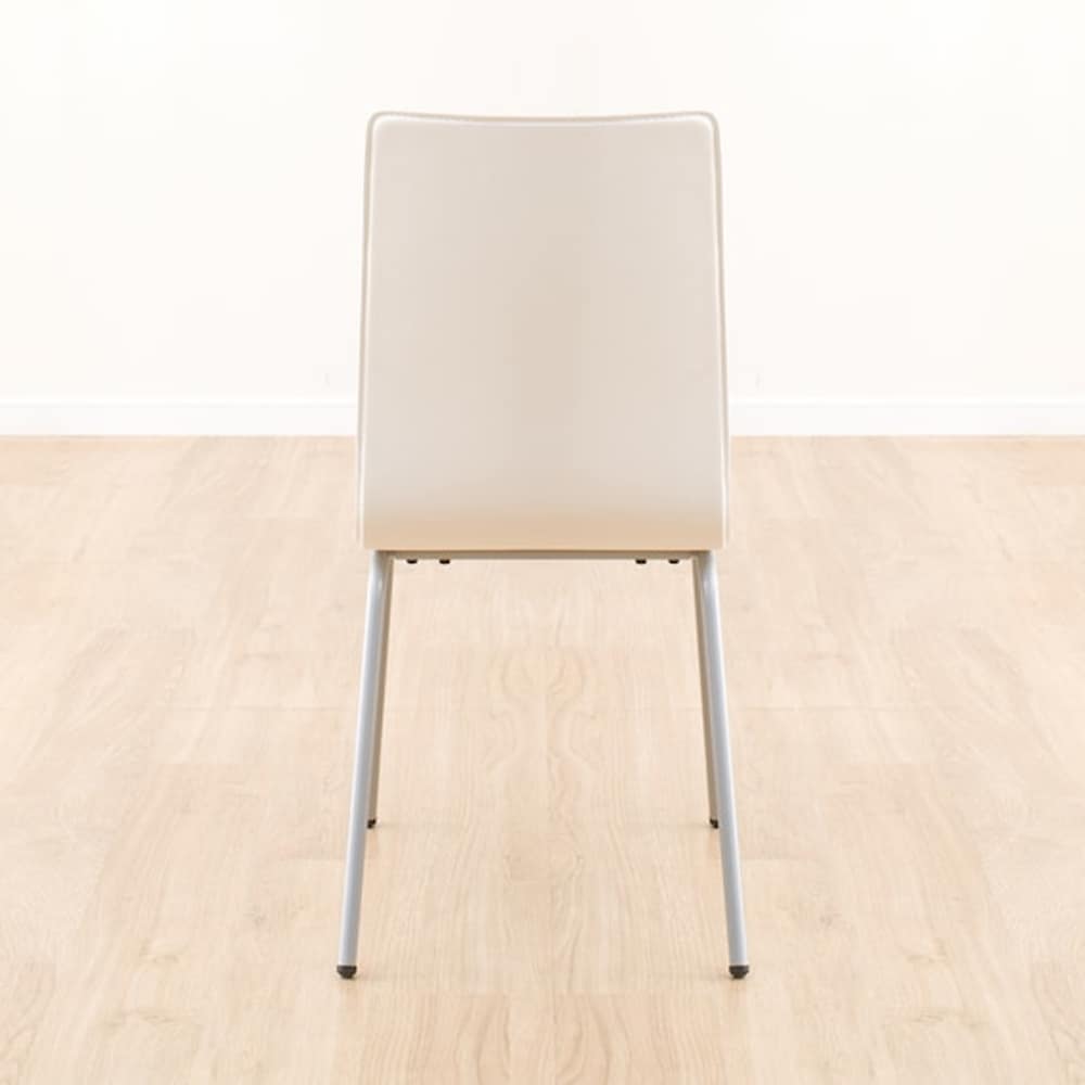 ダイニングチェア(クーボ3 PVC WH/SI)　<N> [4]