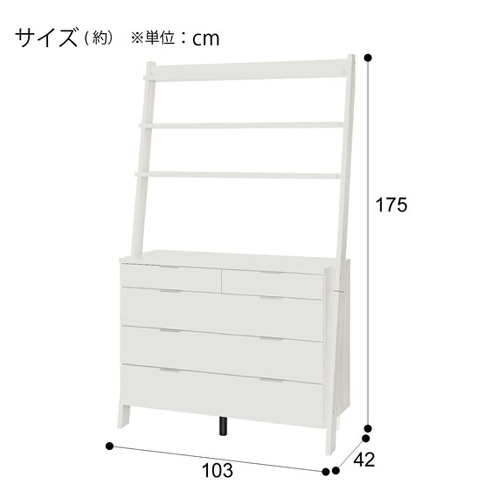 チェストラック　エトナ　100CR　WH/SI5Y）ホワイト　<N> [3]