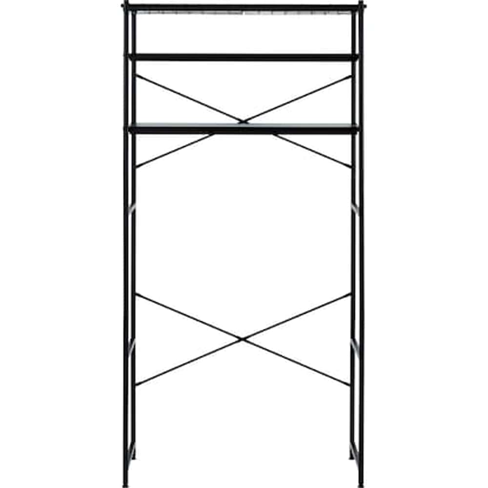 ハンガーラック 棚・引出付き(090 WH BN03　H)　<N> [2]