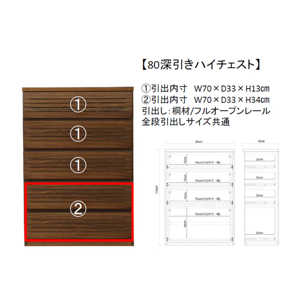 ハイチェスト　ラスティー深引き８０　ＷＮ [3]