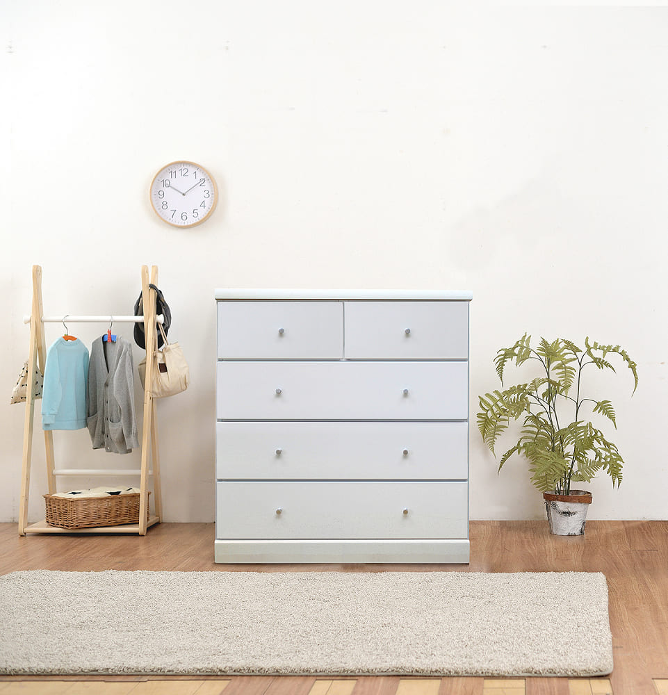 ローチェスト　アリス　８０−４　ＷＨ／取：シルバー [2]