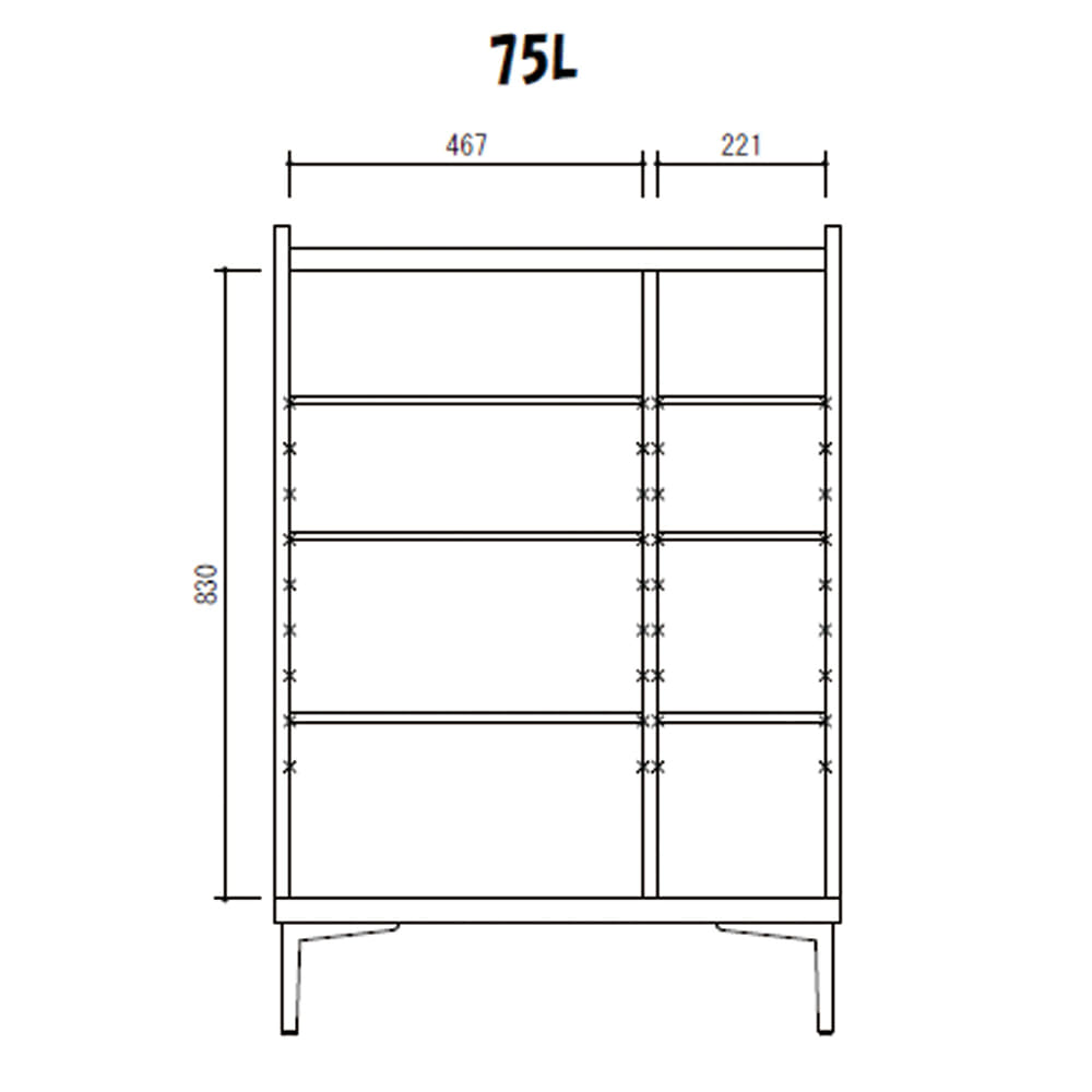 【ネット限定】　シューズボックス　シャーク75L　ベージュ [2]