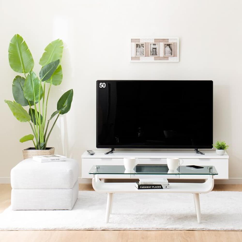 ローボード（テレビ台）　エトナ　140LB　WH/SI5Y）ホワイト　<N> [2]