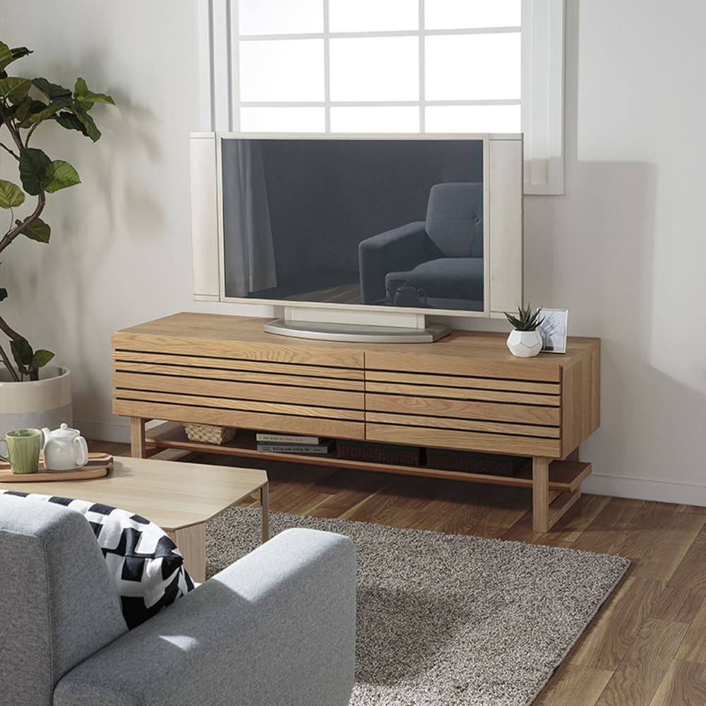 ローボード（テレビ台）　エルドラ　テレビ１８０　脚なし　ブラウン [3]