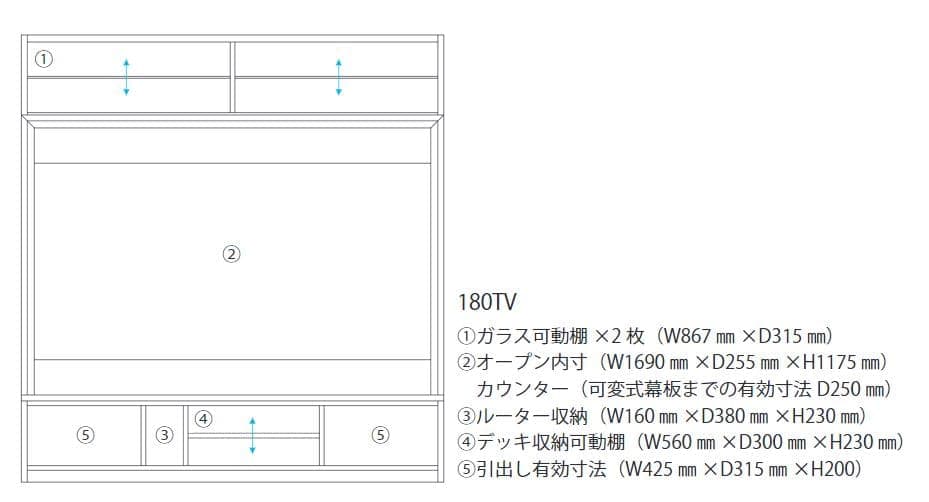 ハイボード　ヴァイス１８０ＴＶ　ウォールナット [2]