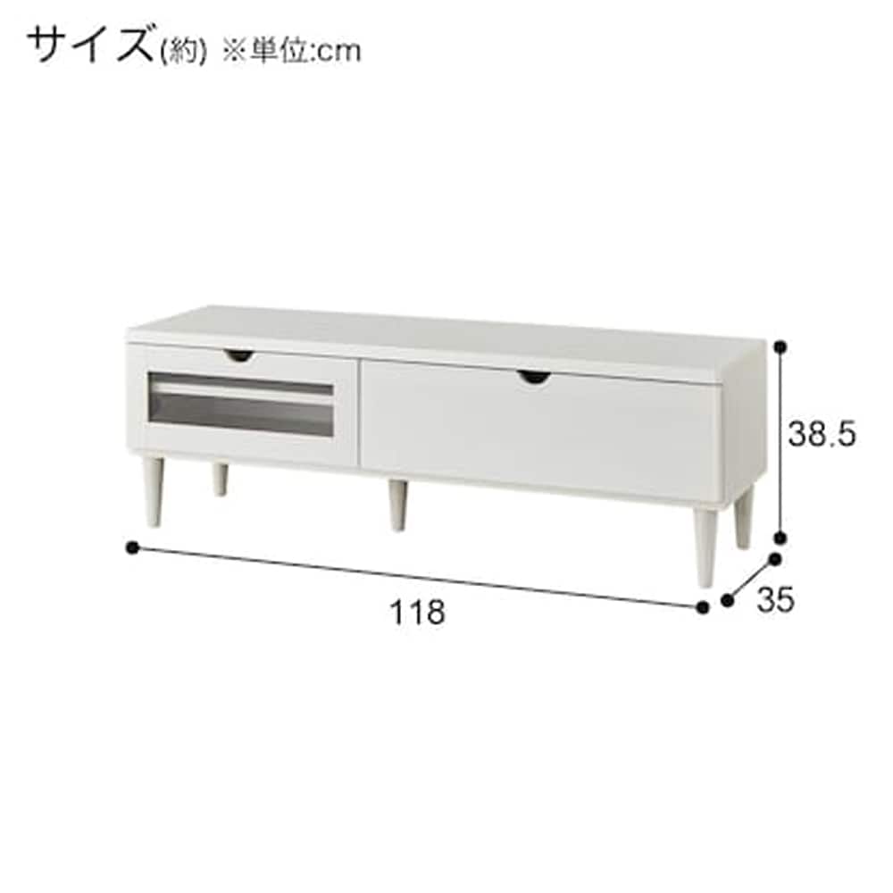 ローボード　LF01　118KD　WW　ホワイトウォッシュ　<N> [5]