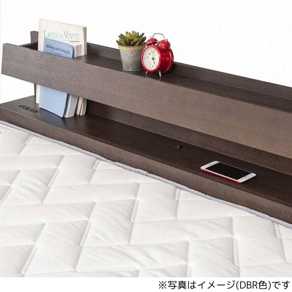 シングル畳ベッド　スピーク３　宮(キャビネット)　ＭＩＧＵＳＡ　ＤＢＲ　ＧＹ　グレー [3]