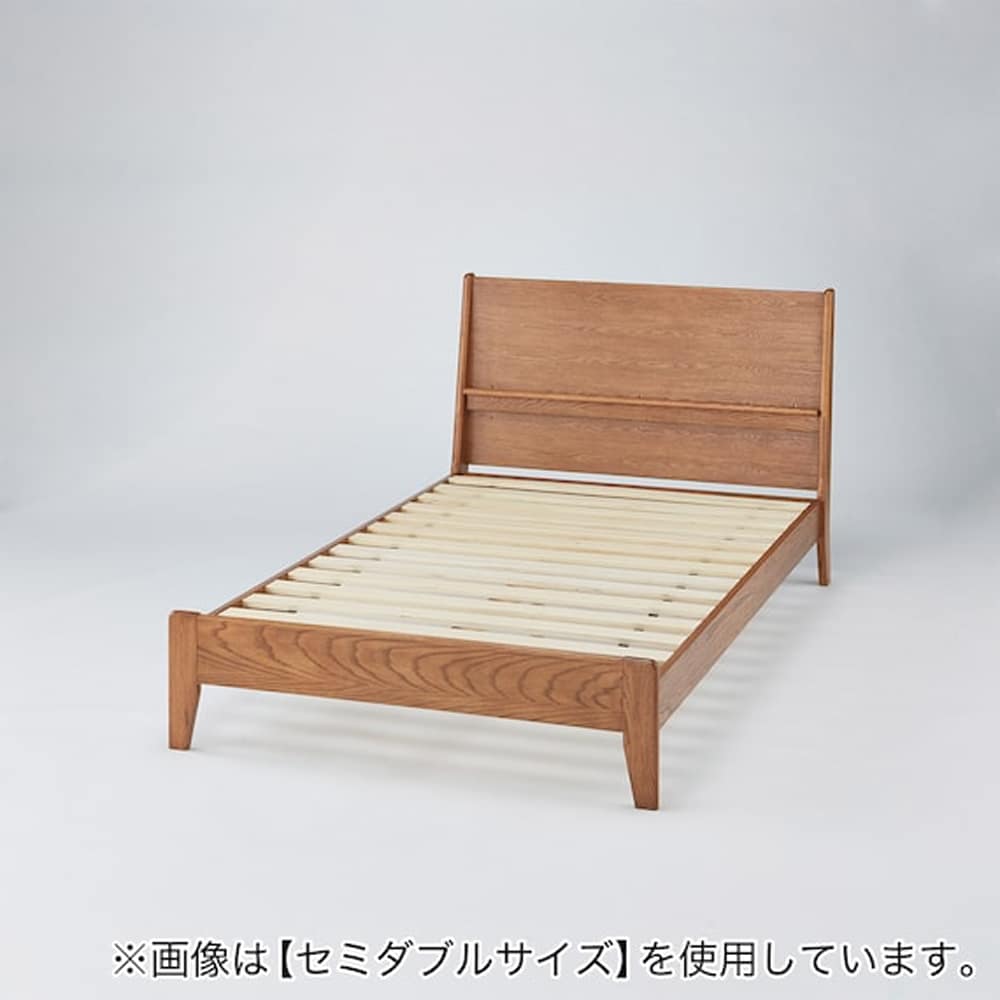 セミダブルベッドフレーム　ANV001 MBR(別売りヘッドクッション付き)(LIVING IN COMFORT)　<N> [2]