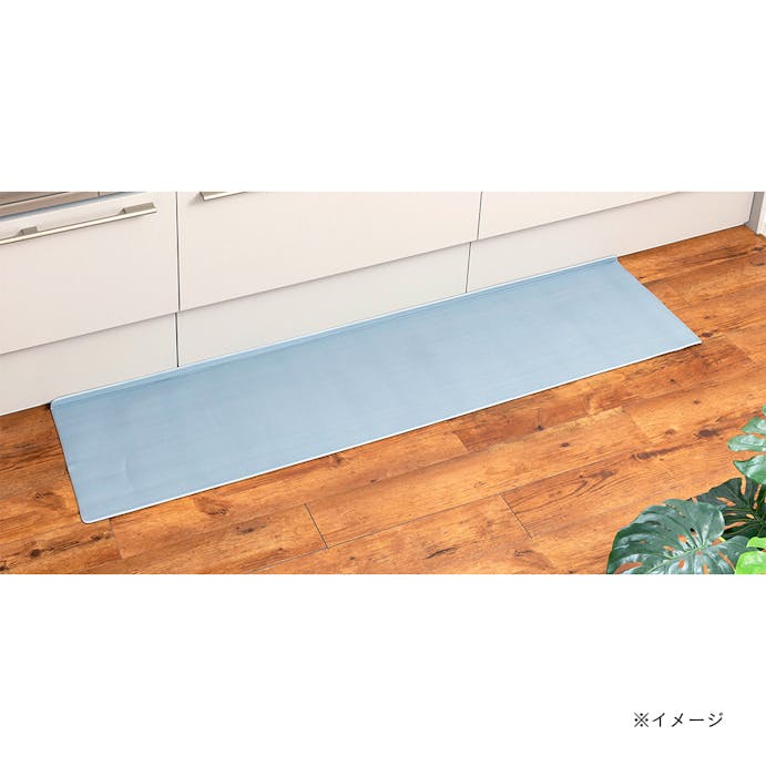 すき間を埋めるキッチンマット L-Fit グレー 約45×180cm [5]