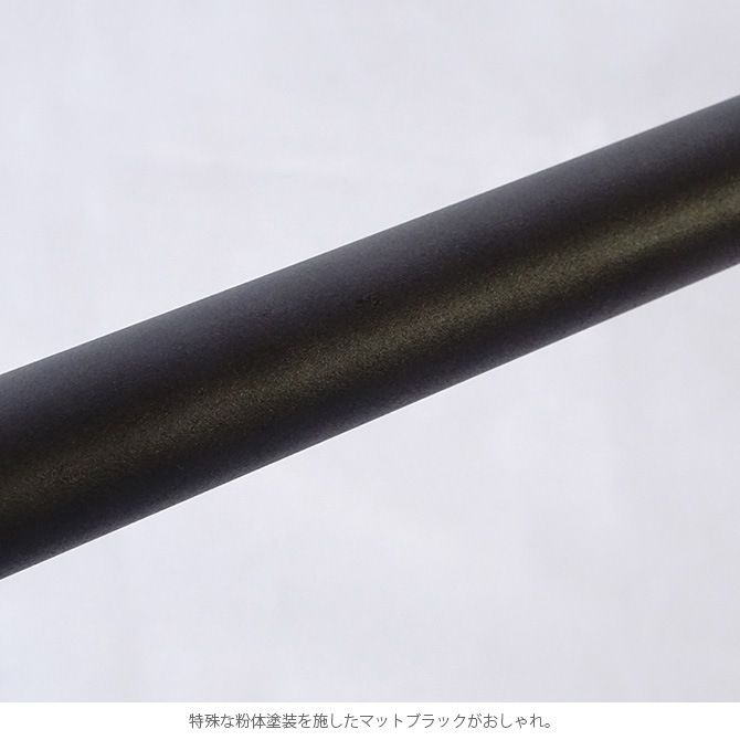 突っ張り強力伸縮棚 マットブラック 小 63-93cm [4]