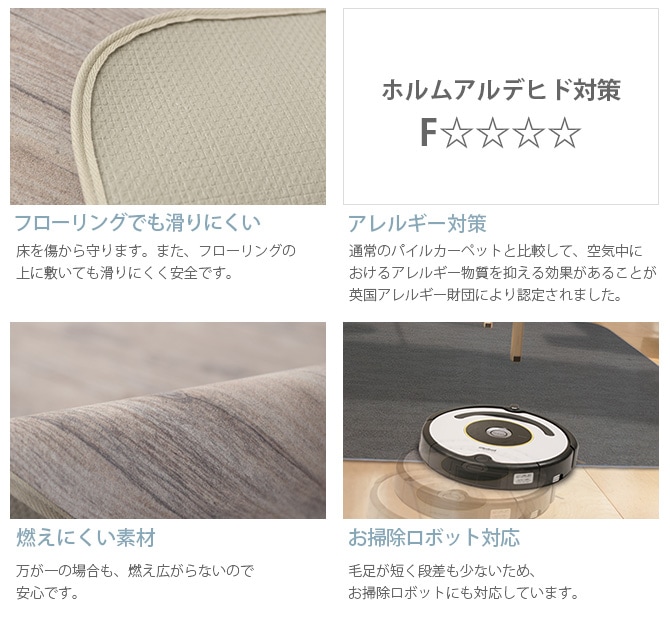 ペット用木目調ラグ 140×200cm [5]