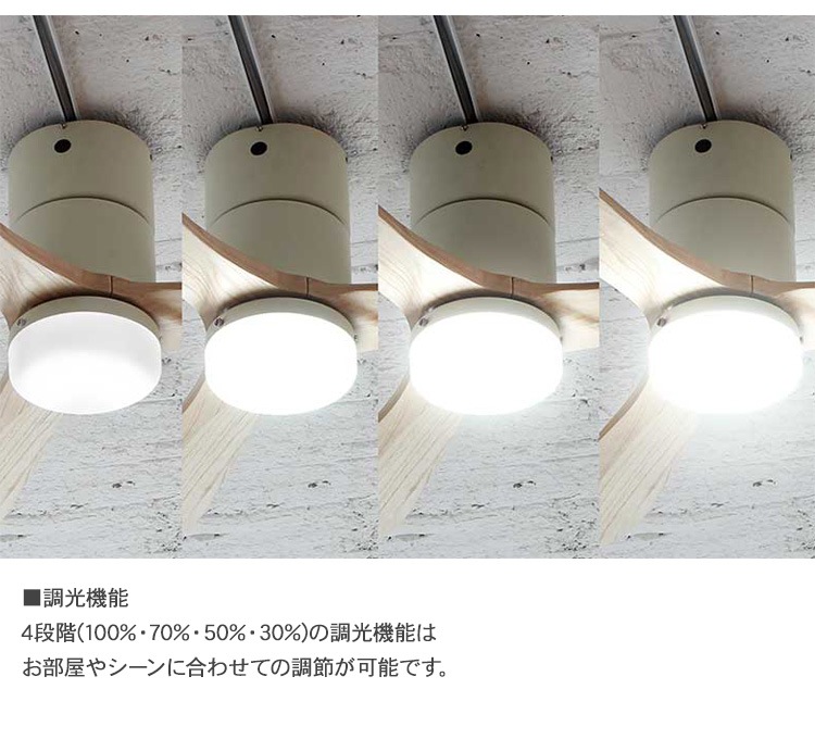 JAVALO ELF ジャバロエルフ Modern collection LED シーリングファン 照明 REAL wood blades (昼光色) [5]