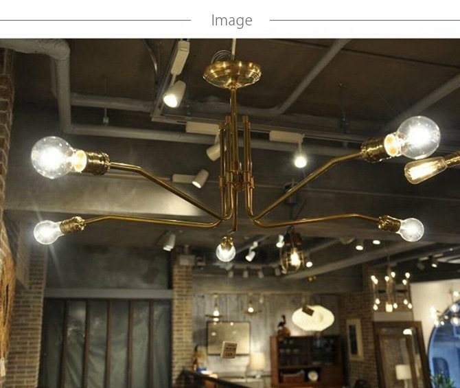 ACME Furniture アクメファニチャー SOLID BRASS LAMP MID LONG 5ARM [5]