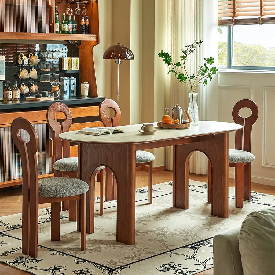 ダイニングテーブル セラミックテーブル 木製脚 大理石調 おしゃれ htb-1774 [2]