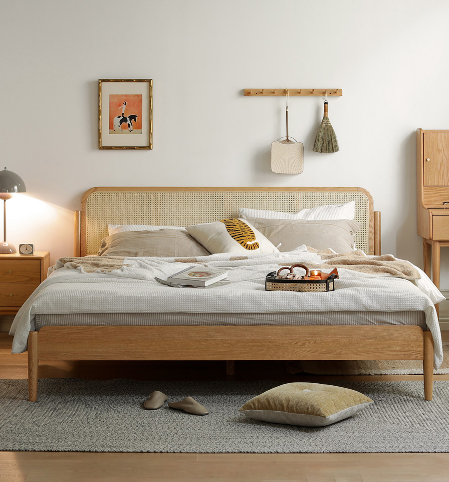 ベッド 木製 ベッドフレーム 脚付き　幅150 幅180　Y49B01 [2]