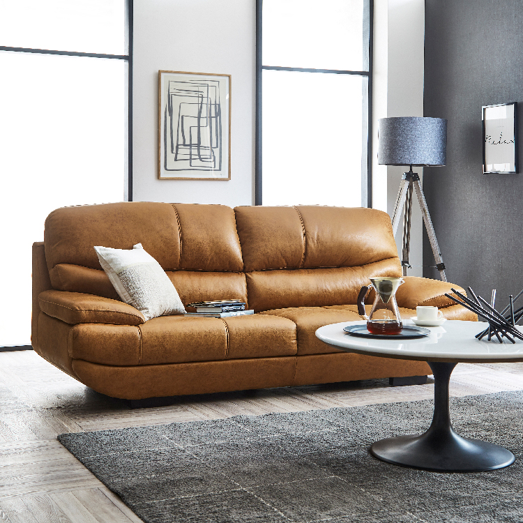 メーダ カウチソファ 幅240cm レザーテックス [3]