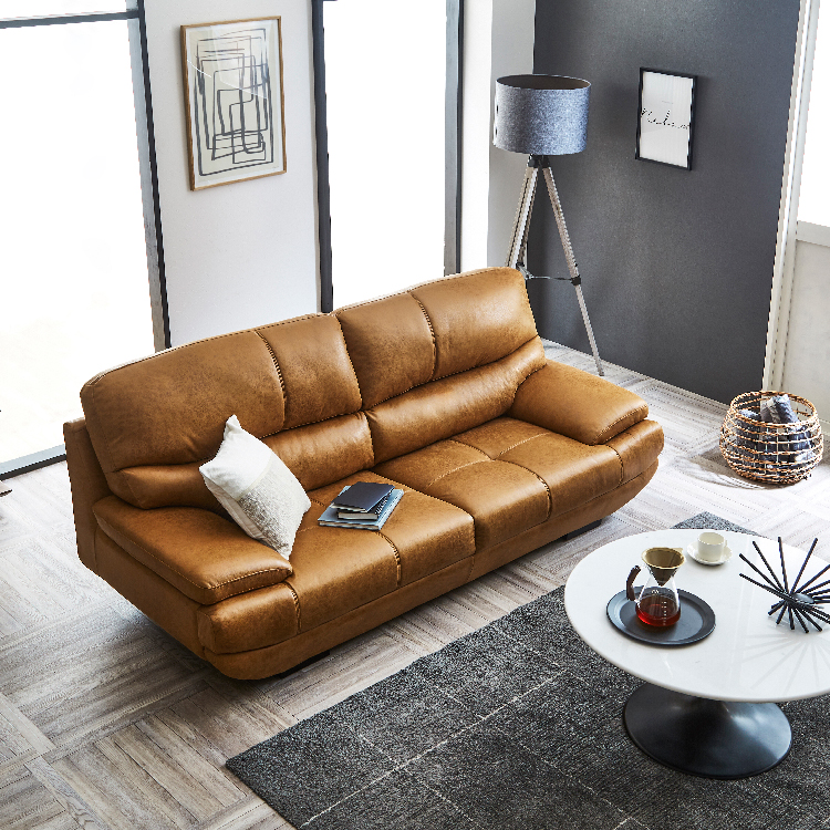 メーダ カウチソファ 幅240cm レザーテックス [4]