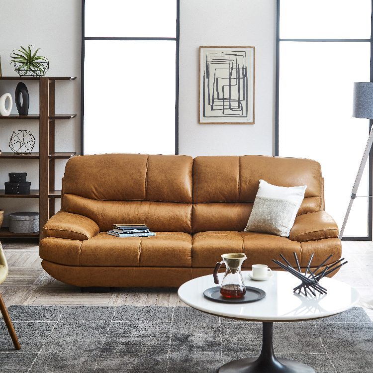 メーダ 3人掛けソファ 幅210㎝ レザーテックス [5]