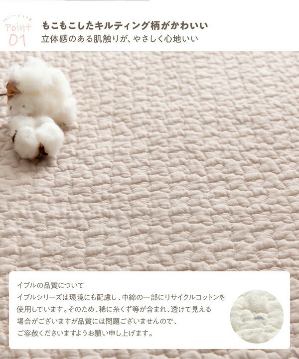 【10％オフクーポン対象】mofua(モフア) イブル CLOUD柄 綿100％ ソファパッド 65×170cm 36210005 ナイスデイ NICEDAY [4]