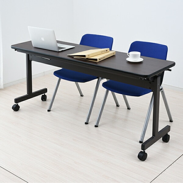 折りたたみ 会議テーブル(幅150 奥行45) キャスター付き YM-1545 山善 YAMAZEN【会員登録でクーポンGET】 [3]