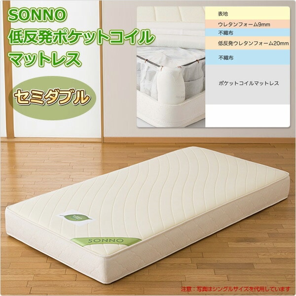【10％オフクーポン対象】【代引不可】低反発ポケットコイルマットレス(セミダブル) SONNO-PJ-002-SD アイボリー ソンノ
										
											【会員登録でクーポンGET】 [2]
