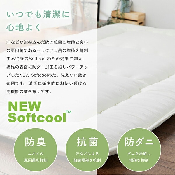 敷布団 セミダブル 軽量 防ダニ 抗菌 防臭 敷き布団 120×210cm ナイスデイ【会員登録でクーポンGET】 [5]