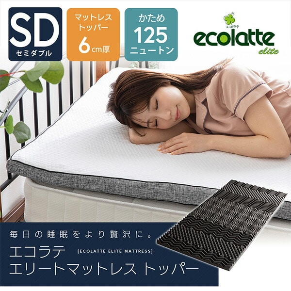 【10％オフクーポン対象】硬め マットレス トッパー 厚さ6cm セミダブル 125N ELT-6P-118SD ホワイト 篠原化学
										
											【会員登録でクーポンGET】 [2]