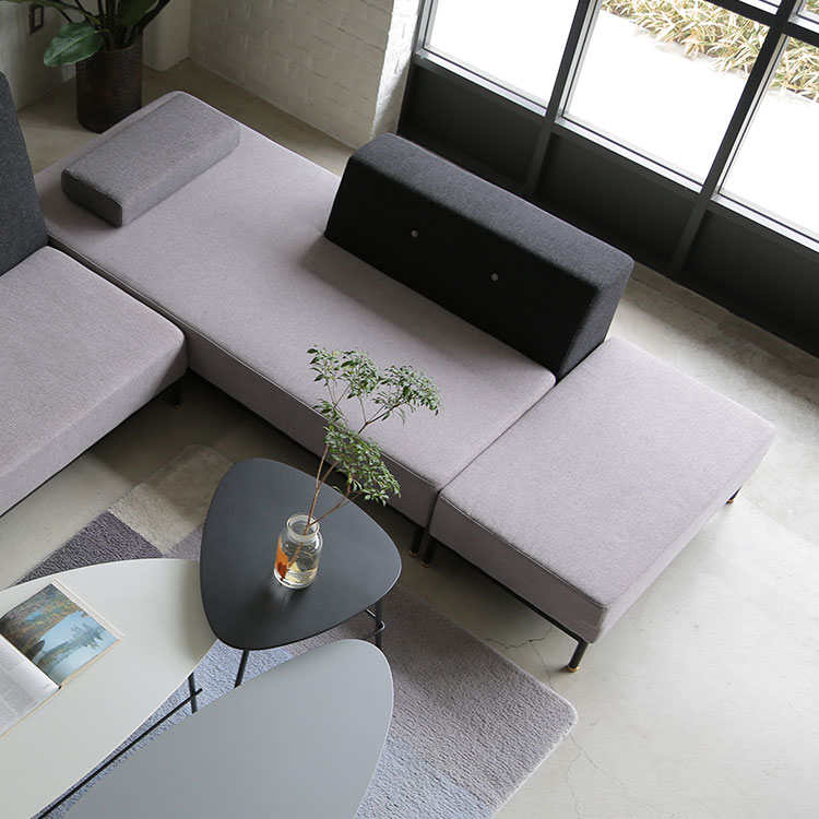 トット 2.5人掛けソファ 右背 モノトーン（IC生地） [4]